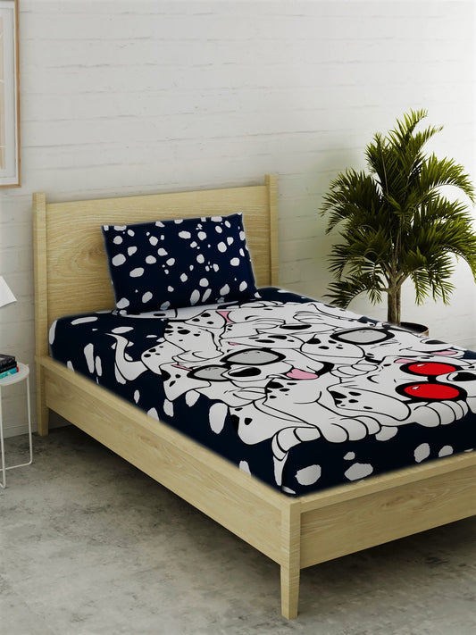 Dog Print 100% Cotton Bedsheet Set