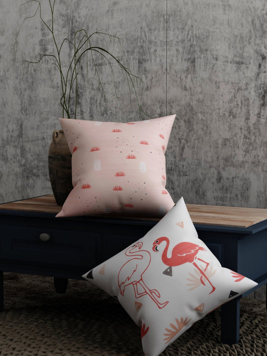Flamingo Print Set of 2 Cushion Cover