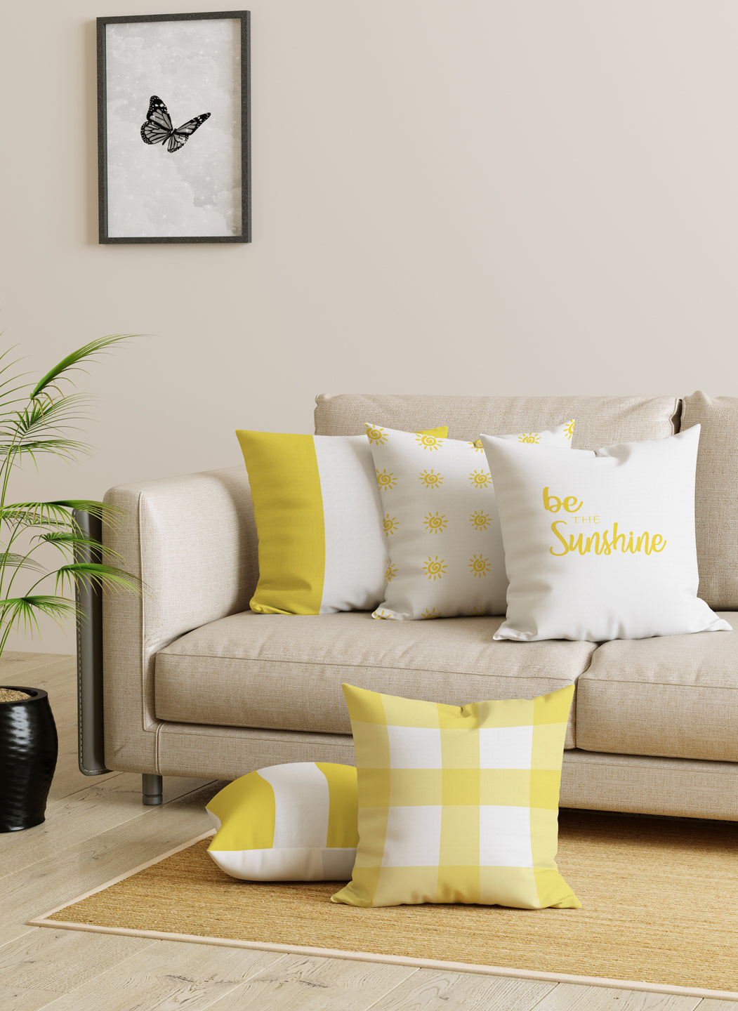 Digital Print Set of 5 Cushion Cover