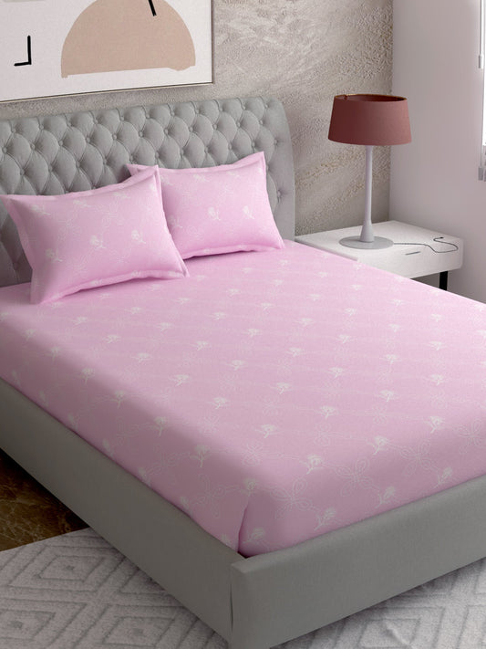 Ember Queen Size Bedsheet with 2 Pillow Covers
