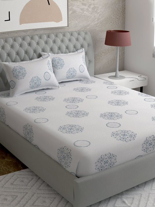 Ember Queen Size Bedsheet with 2 Pillow Covers