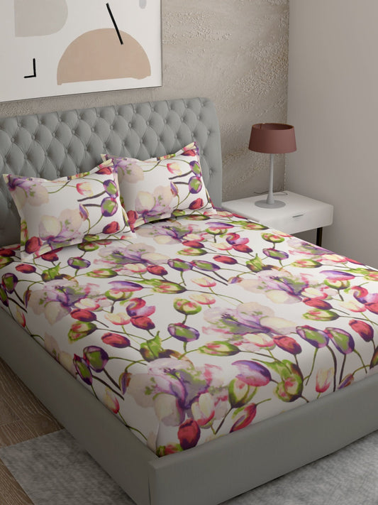 Floral Print 100% Cotton Bedsheet Set