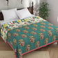 Teal Colour Ethnic Motif AC Room 120 GSM Double Bed Dohar