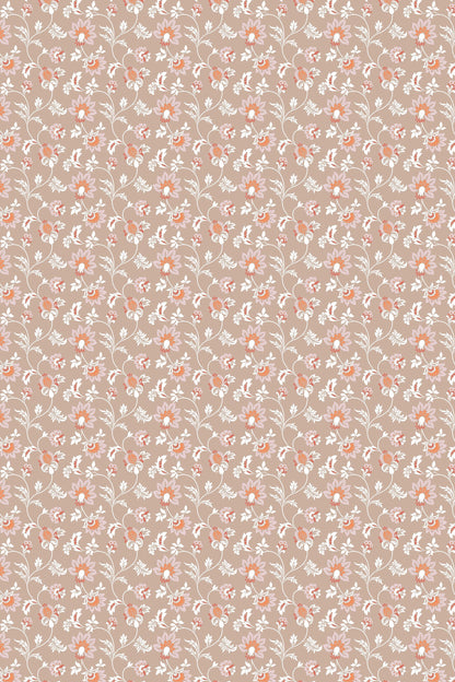 Ornamental Print Orange Table Cover