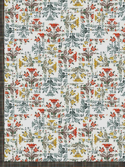 Black & Off White Ethnic Motifs AC Room 120 GSM Cotton Single Bed Dohar