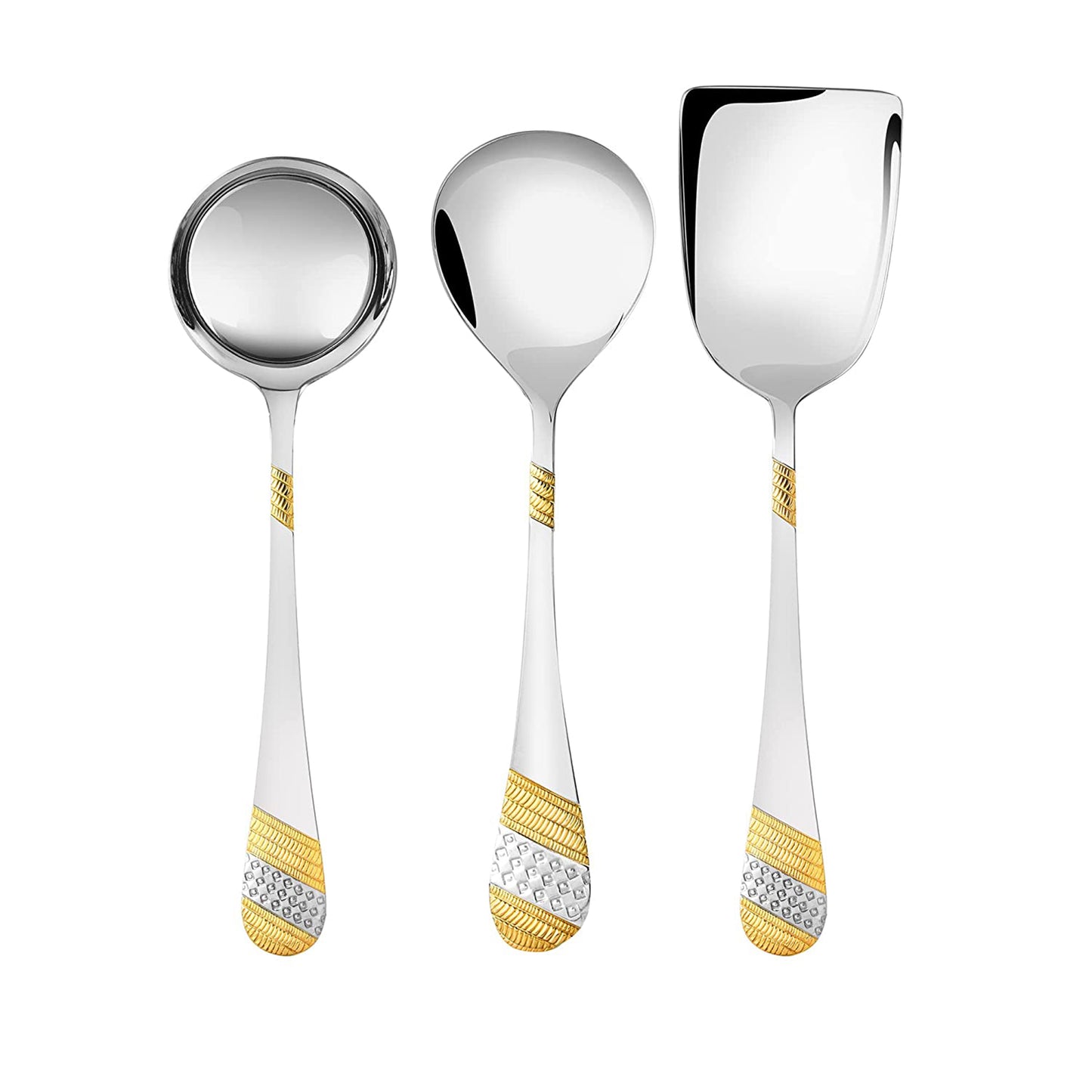 Fns - Imperio Serving Spoon Set Of 6Pcs Gold - Ghar Sajawat