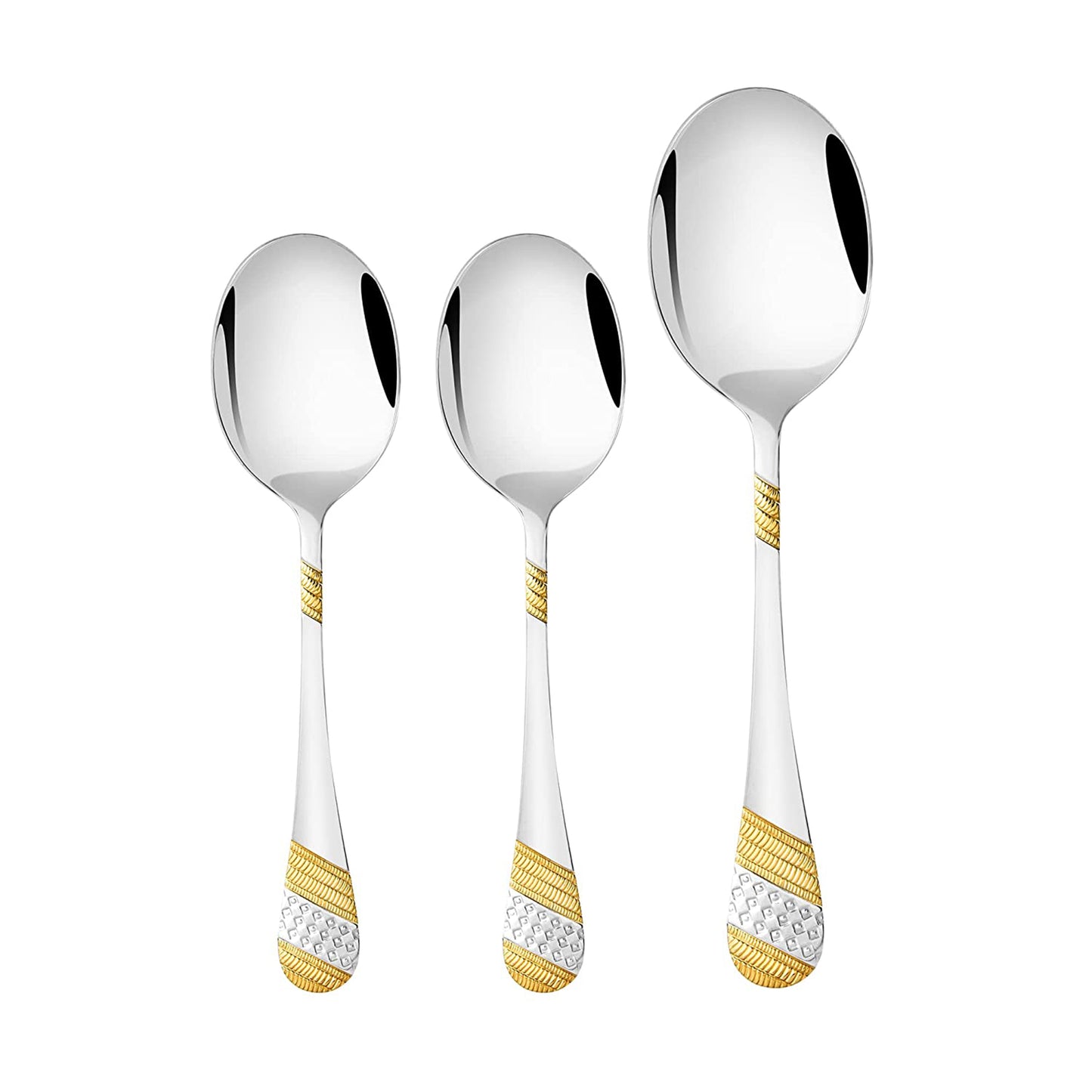 Fns - Imperio Serving Spoon Set Of 6Pcs Gold - Ghar Sajawat