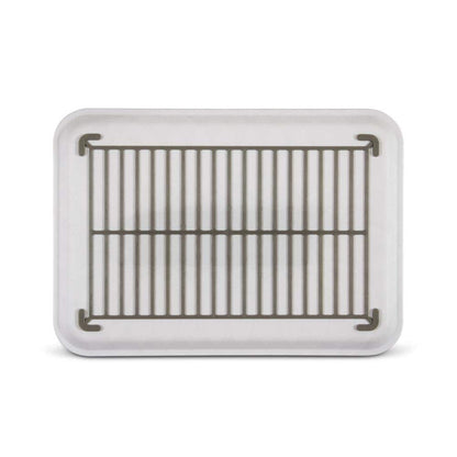 Freelance - Anti Slip Polypropylene Polka Dots Serving Tray 34*24 Cm White - Ghar Sajawat