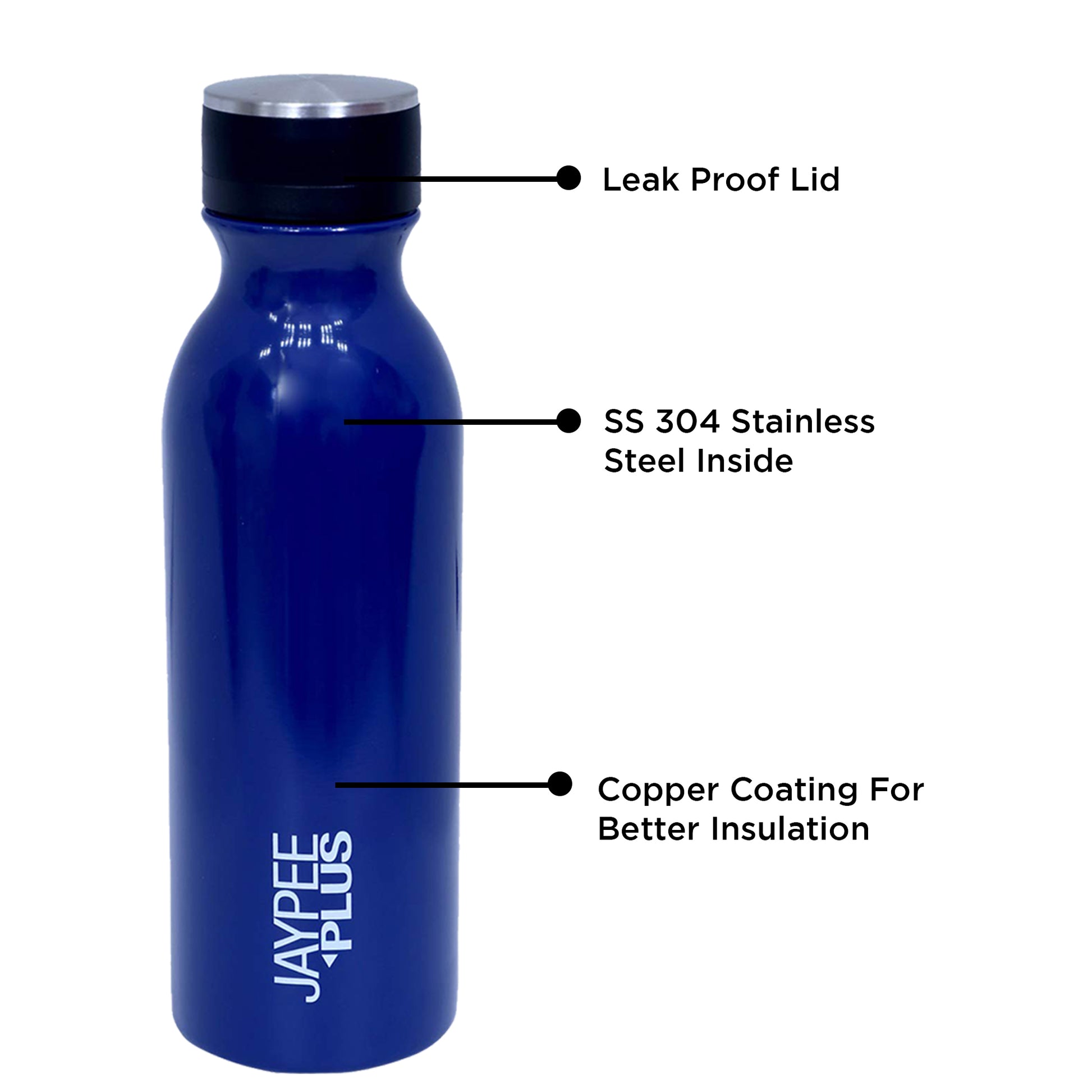 Jaypee Plus - Delta Thermosteel Bottle 1000ML Blue - Ghar Sajawat