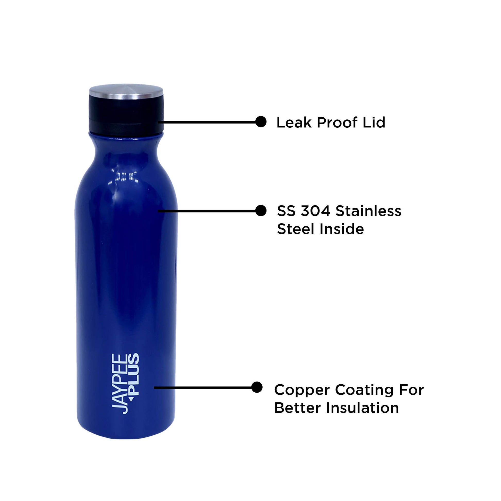 Jaypee Plus - Delta Thermosteel Bottle 800ML Blue - Ghar Sajawat