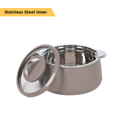 Jaypee Plus - Fabrene Stainless Steel Casserole 1Pcs (1000ML) Beidge - Ghar Sajawat