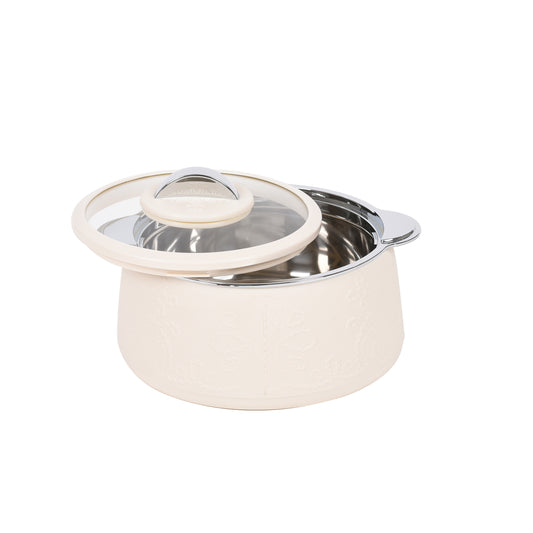 Jaypee Plus - Fabrene Stainless Steel Casserole 1Pcs (1500ML) Ivory - Ghar Sajawat