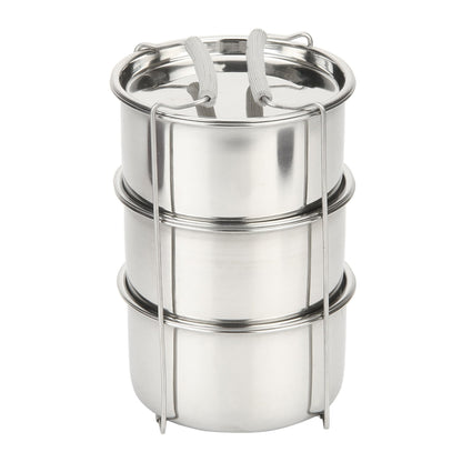 Jaypee Plus - Hotline 3 Stainless Steel Electric Lunch Box Set Of 3Pcs () Black - Ghar Sajawat