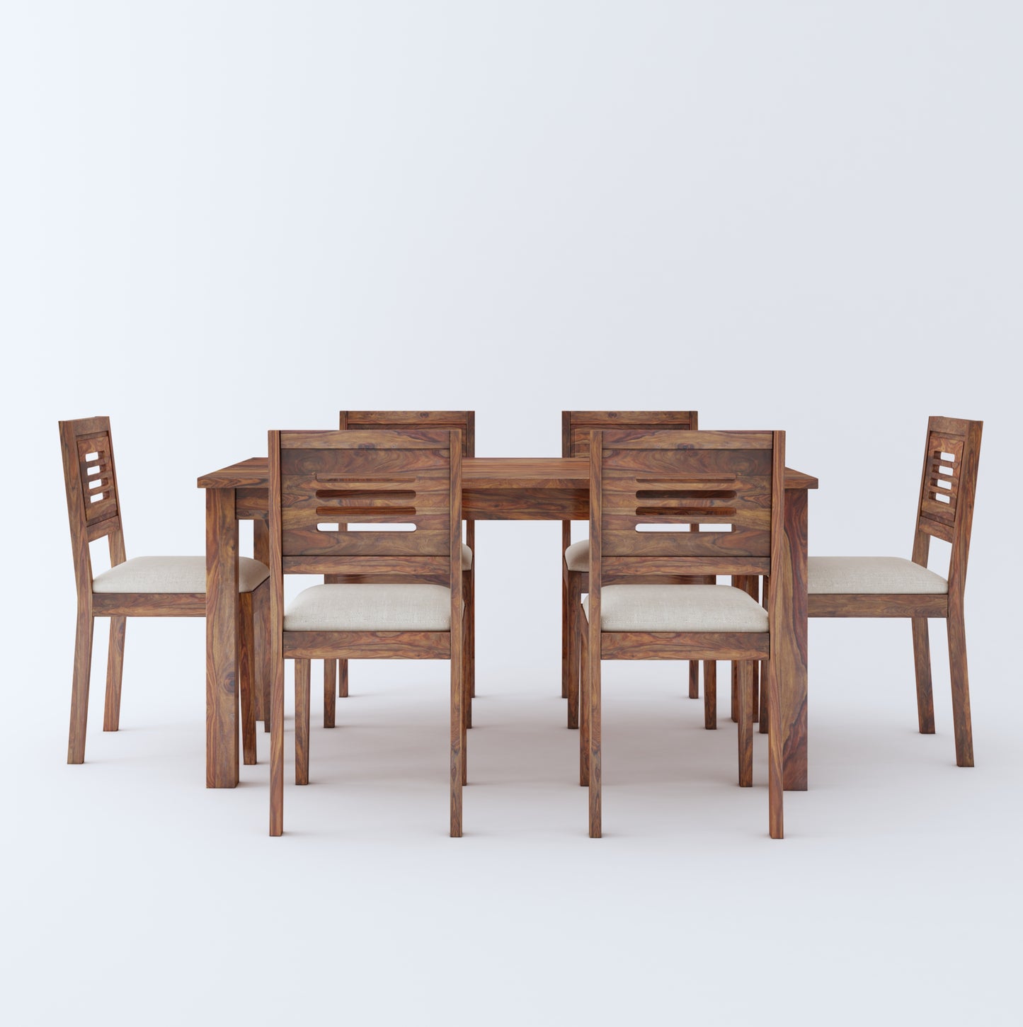 Jeff 6 Seater Dining Set with Cushion - Ghar Sajawat