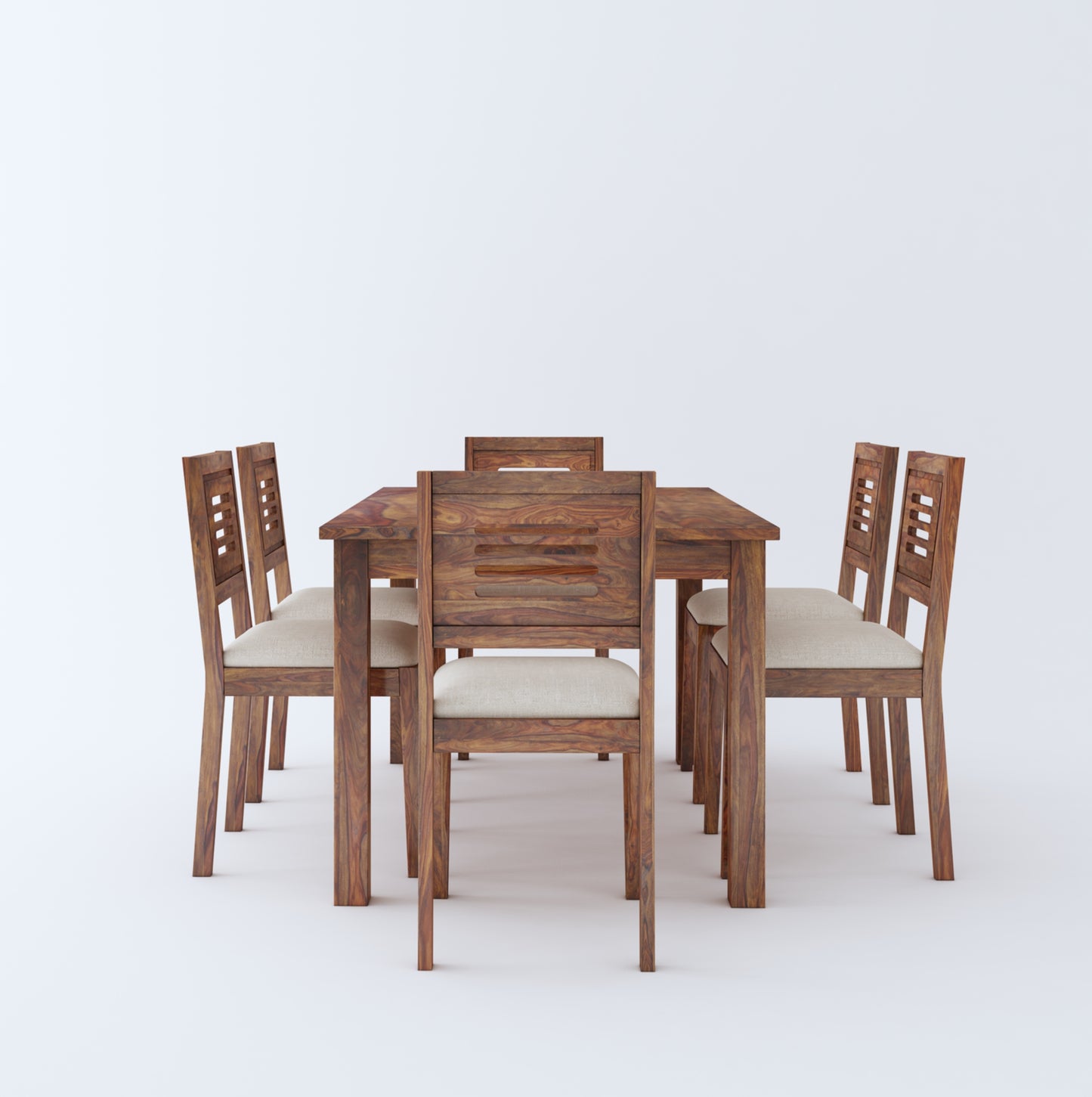 Jeff 6 Seater Dining Set with Cushion - Ghar Sajawat