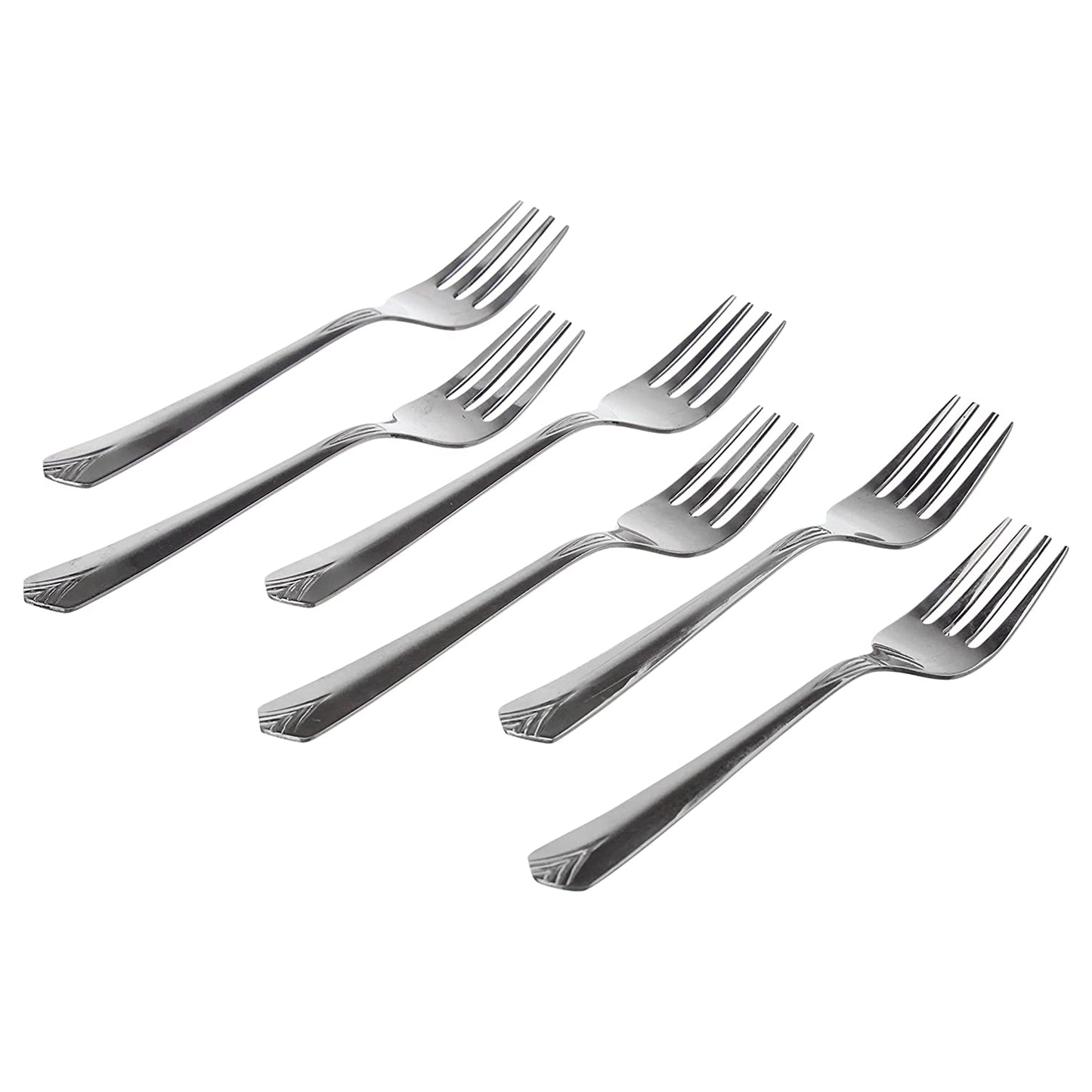 Montavo - Divine Dessert Fork Set Of 6Pcs Silver - Ghar Sajawat