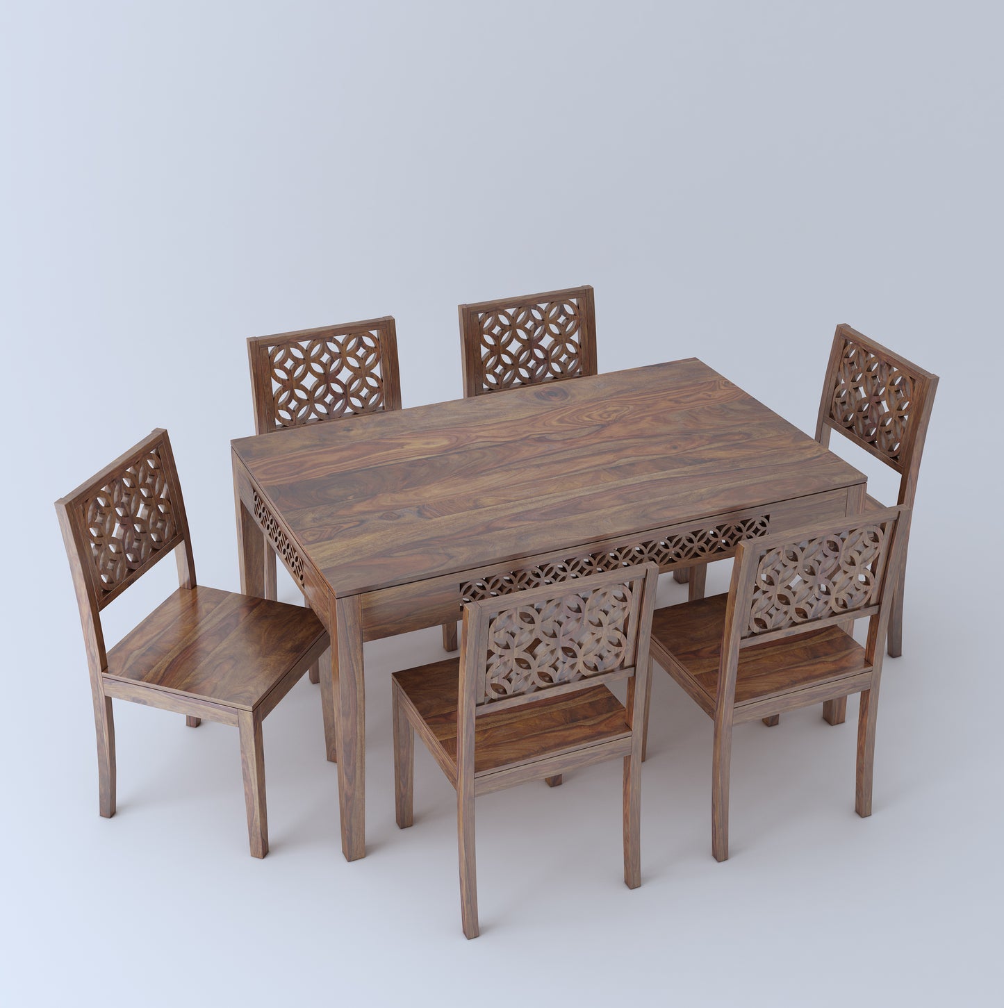 Roger Jaali 6 Seater Dining Set - Ghar Sajawat