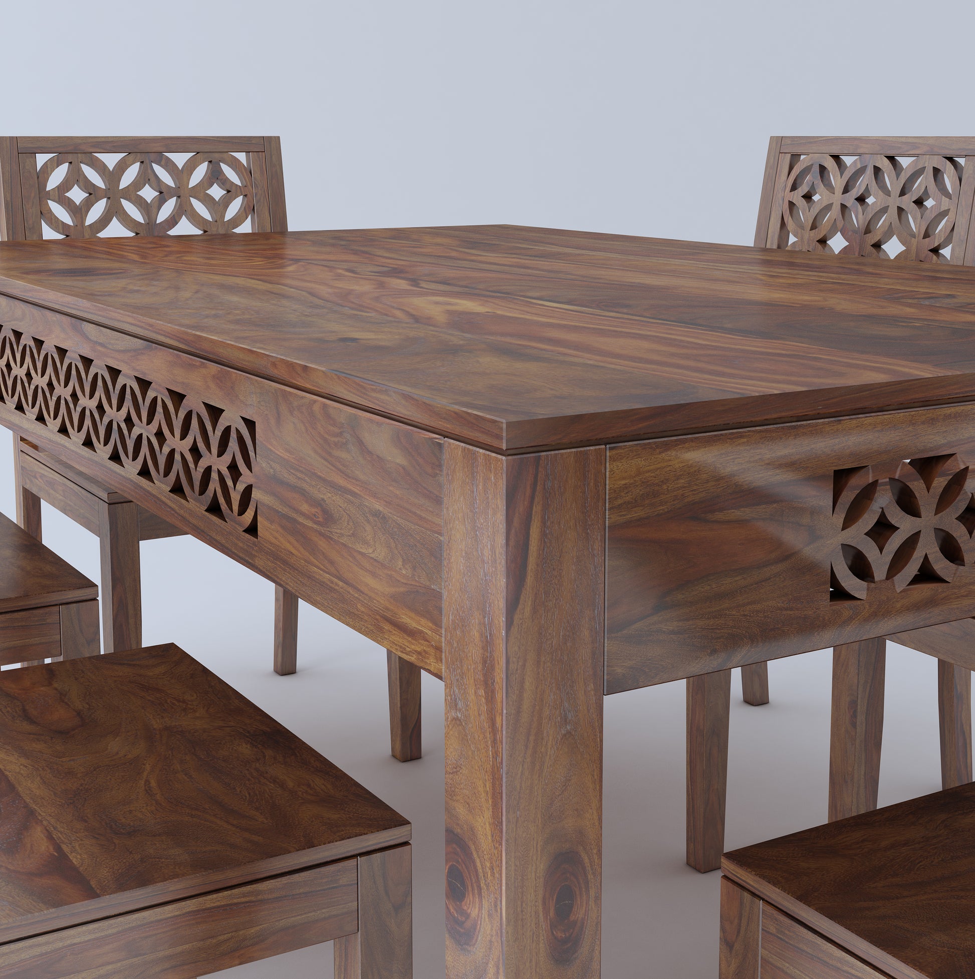 Roger Jaali 6 Seater Dining Set - Ghar Sajawat