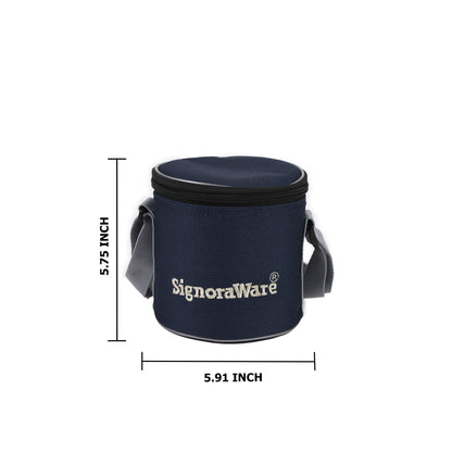 Signoraware - Executive Twin Wall Small Stainless Steel Lunch Box Set Of 2Pcs (1Pc-350ML+1Pc-260ML) Red - Ghar Sajawat