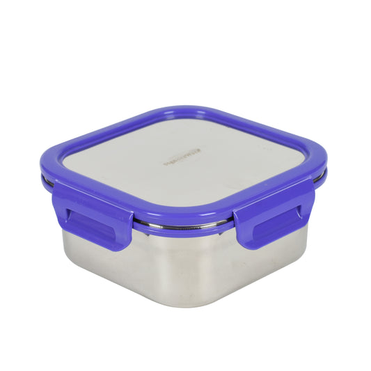 Signoraware - Lock N Store Satainless Steel Food Container 750ML Purple - Ghar Sajawat