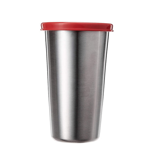 Signoraware - Single Wall Satainless Steel Food Tumbler 370ML () Red - Ghar Sajawat