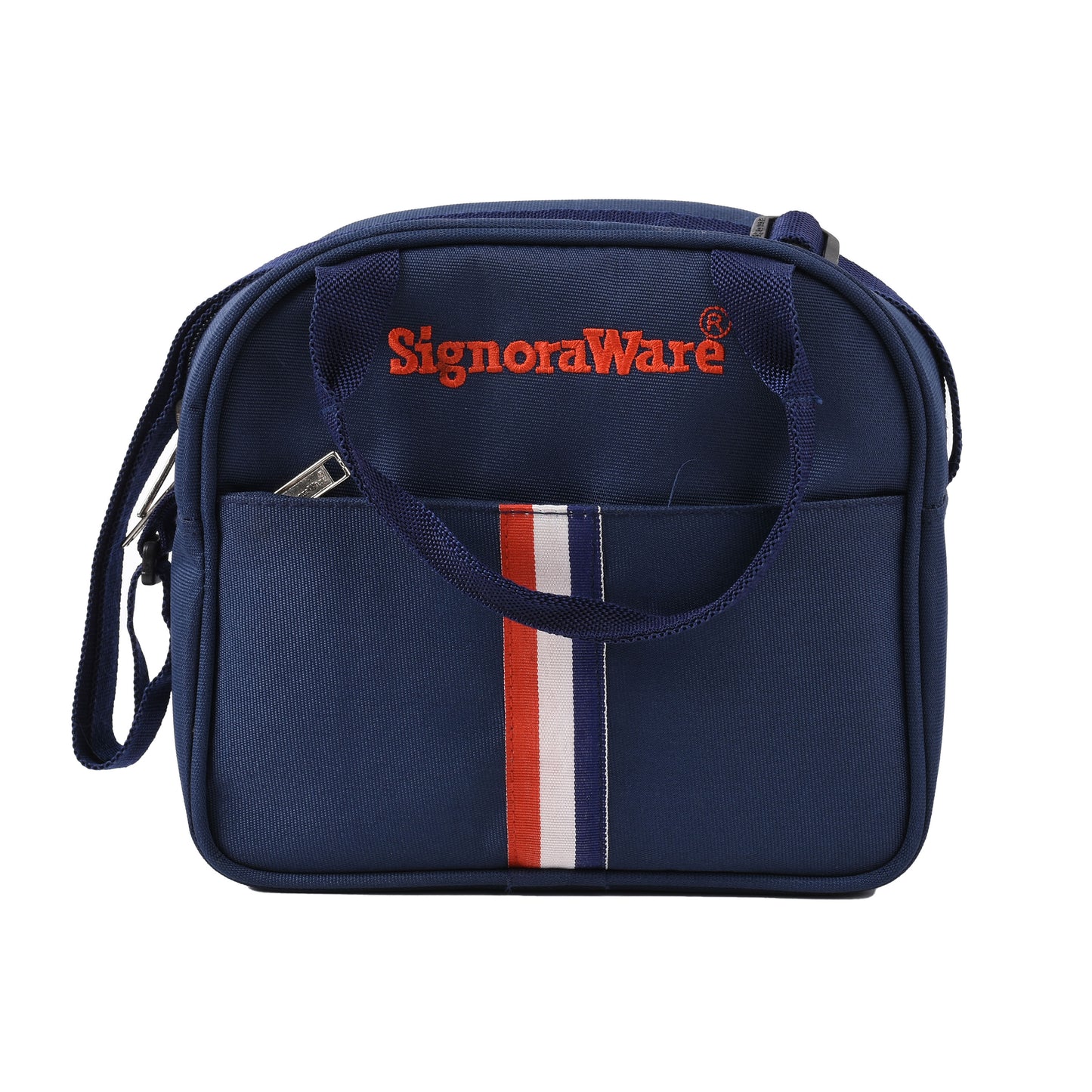 Signoraware - Stylish Steel Stainless Steel Lunch Box Set Of 4Pcs (1Pc-500ML+1Pc-350ML+Pc-250ML+Tumbler 1Pc-370Ml) Blue - Ghar Sajawat
