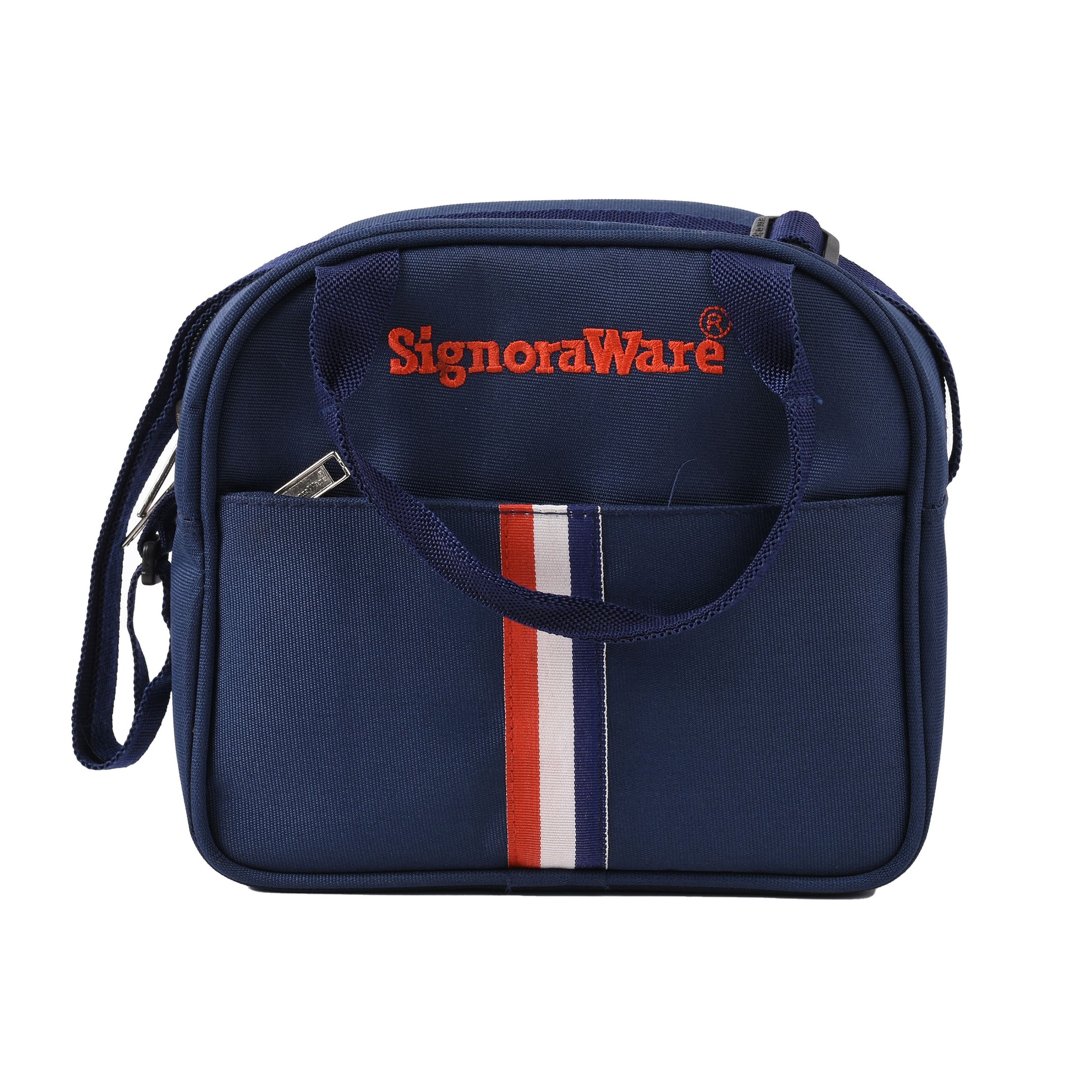Signoraware - Stylish Steel Stainless Steel Lunch Box Set Of 4Pcs (1Pc-500ML+1Pc-350ML+Pc-250ML+Tumbler 1Pc-370Ml) Blue - Ghar Sajawat