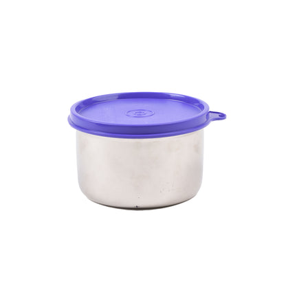 Signoraware - Stylish Steel Stainless Steel Lunch Box Set Of 4Pcs (1Pc-500ML+1Pc-350ML+Pc-250ML+Tumbler 1Pc-370Ml) Blue - Ghar Sajawat