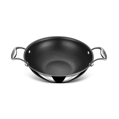 Stahl - Neverstick Kadai Non-Stick Triply Stainless Steel 24 Cm - 2.4 Ltr Silver - Ghar Sajawat
