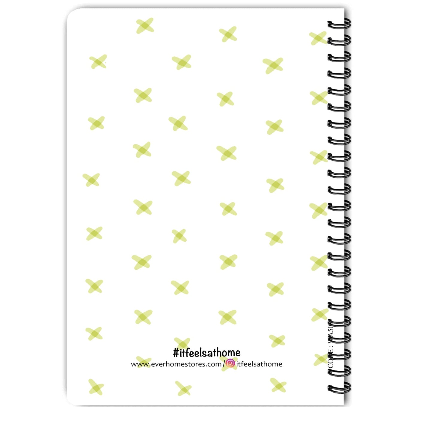 It Feels at Home Doodle Printed Diary Ruled - Spiral | A5 Size | Size: 8.5 X 6 inches | 100 Pages