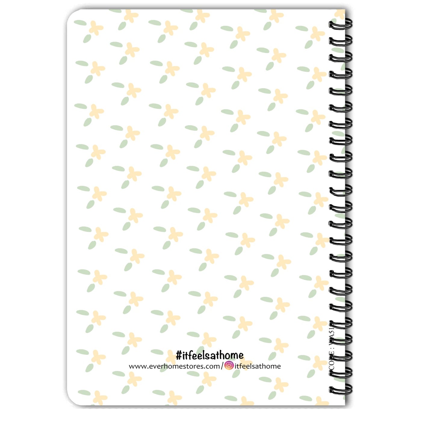 It Feels at Home Doodle Printed Diary Ruled - Spiral | A5 Size | Size: 8.5 X 6 inches | 100 Pages