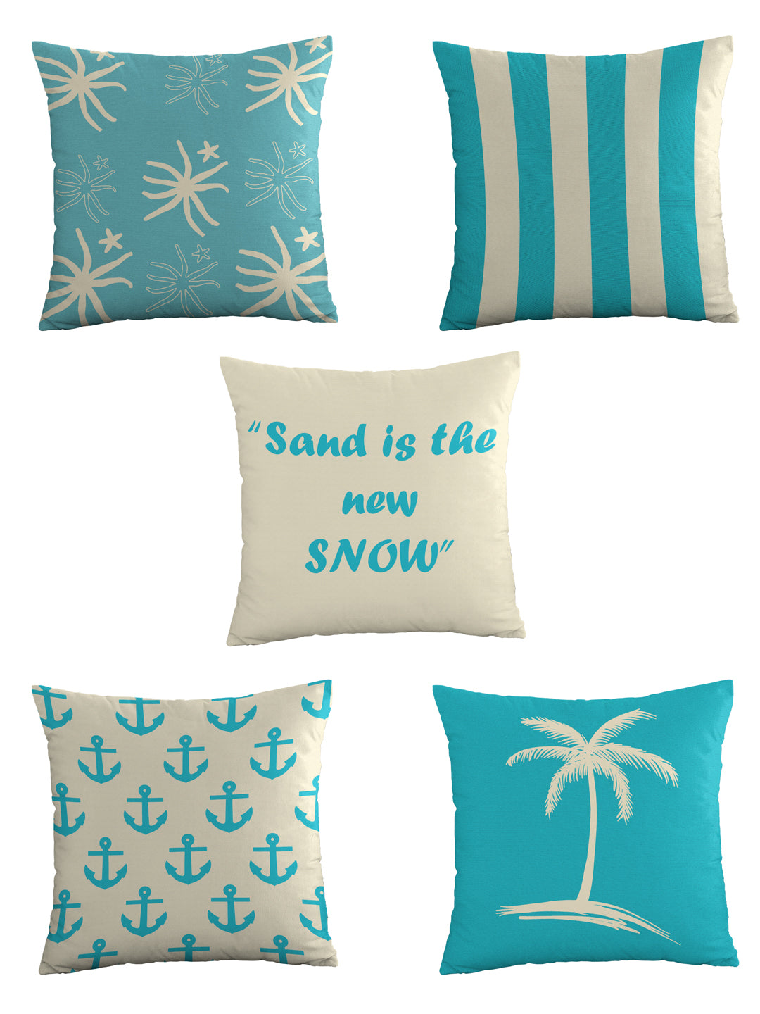 Digital Print Set of 5 Cushion Cover