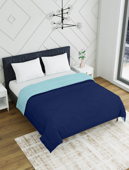 Blue Microfiber Double comforter for Mild Winter