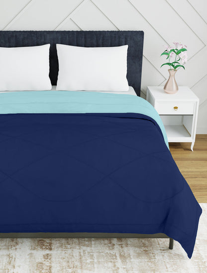 Blue Microfiber Double comforter for Mild Winter